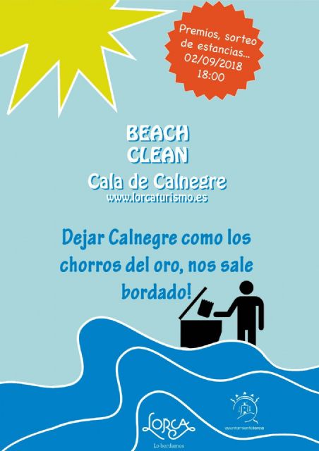 La Cala de Calnegre acogerá el domingo la actividad 'Beach Clean' con el objetivo de fomentar el respeto a las playas a través de juegos medioambientales