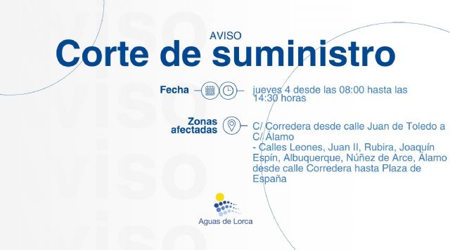 Corte de suministro de agua potable en calle Juan de Toledo y Adyacentes por las mejoras de la red de abastecimiento