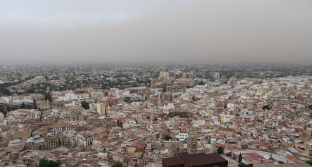 Posible incremento de los niveles de las partículas PM10 en Lorca este viernes, 7 de junio, debido a la intrusión de una masa de aire africano