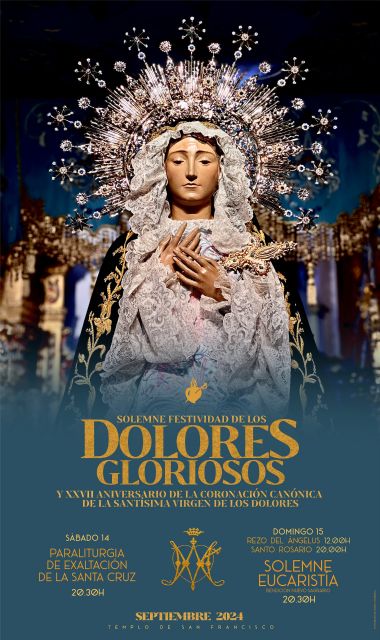 La iglesia de San Francisco estrenará sagrario durante la celebración de los Dolores Gloriosos y el XXVII aniversario de la Coronación Canónica d la Virgen de los Dolores, el 15 de septiembre