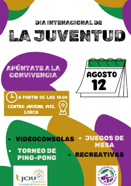 El Consejo de la Juventud de Lorca organiza una convivencia para celebrar el Día Internacional de la Juventud