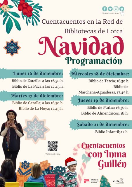 La Red de Bibliotecas de Lorca organiza un ciclo de cuenta cuentos infantiles para Navidad