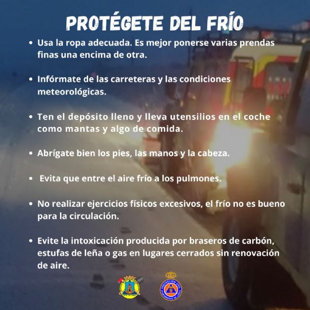 El Ayuntamiento de Lorca pone en marcha un dispositivo especial de vigilancia y prevención ante la bajada de temperaturas prevista para estos días