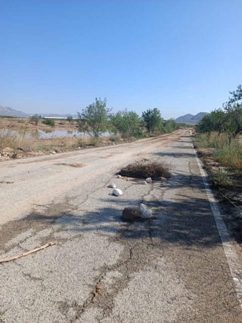 El PSOE de Lorca denuncia la falta de gestión del gobierno del Partido Popular ante las carreteras afectadas por las lluvias